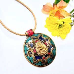 Tibetan Necklace Round Buddha