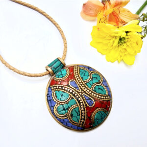Tibetan Necklace Round Detailed Mix