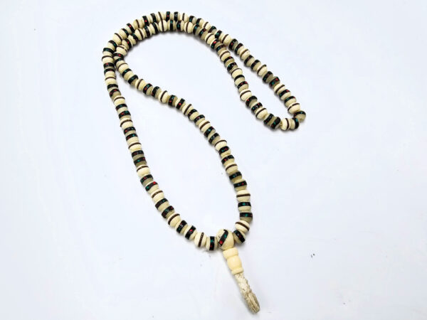 Tibetan Yak Mala Necklace White