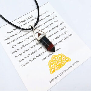 Tiger Iron Crystal Necklace Mini (925 Silver)