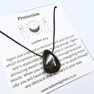 Tigers Eye Tumbled Stone Necklace (Protection)