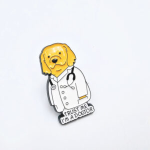 Trust Me I'm A Dogtor Pin Badge