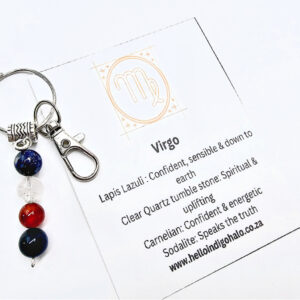 Virgo Gemstone Key Ring