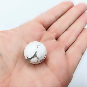 NEW White Howlite Sphere 2cm 1 3