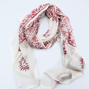 Meditation Scarf - White Om
