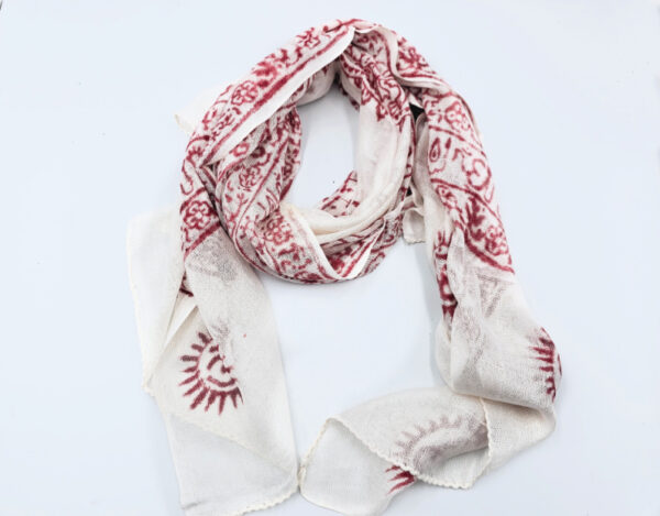 Meditation Scarf - White Om