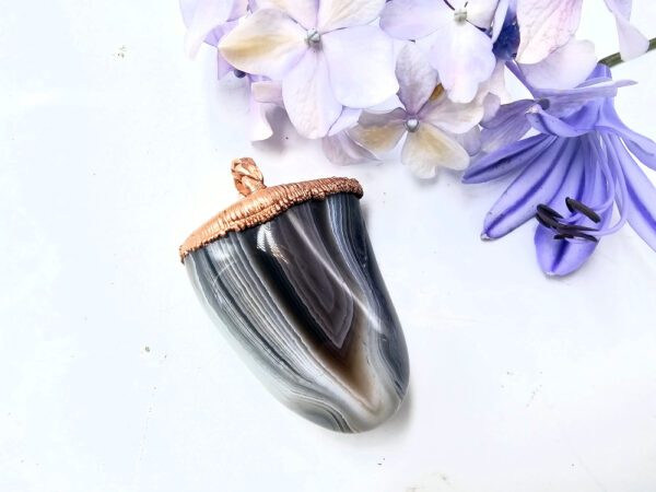 Agate Copper Pendant
