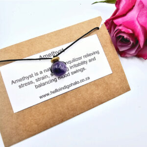 Amethyst Sphere Choker Necklace (10mm)