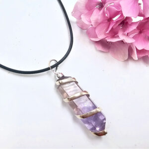 Amethyst Spiral Necklace