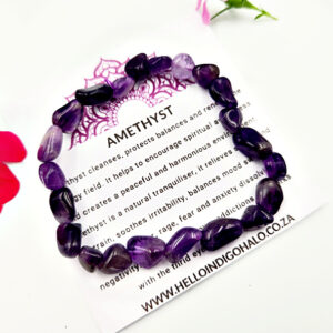 Amethyst Gemstone Nugget Bangle