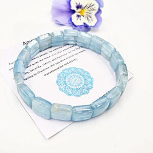 Aquamarine Bangle Square 10mm