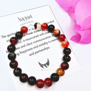 August Birthstone Bangle Sardonyx (8mm)