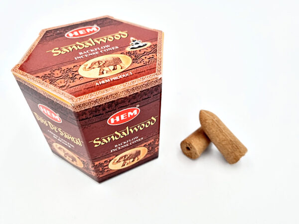 Sandalwood Backflow Incense Cones (Pack Of 40)