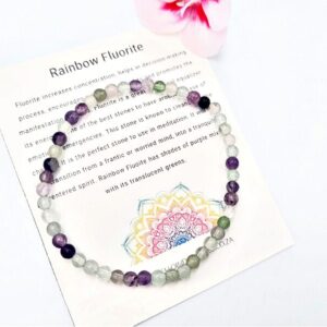 NEW bangle 4mm rainbow fluorite