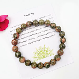 Unakite Bangle (8mm)