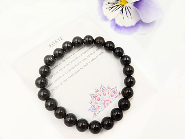 Black Agate Bangle (8mm)