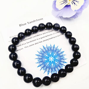 Blue Sandstone Bangle (8mm)