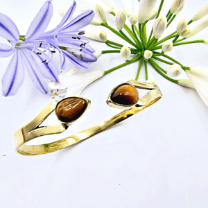 Tigers Eye Bangle Goddess (Brass)