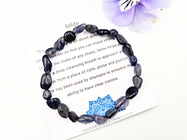 Iolite Gemstone Nugget Bangle