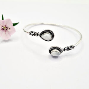 Moonstone Bracelet Ethnic BOHO Double