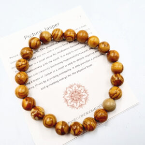 Picture Jasper Bangle (8mm)