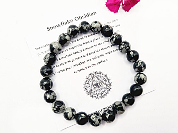 Snowflake Obsidian Bangle (8mm)