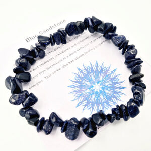 Blue Sandstone Chips Bangle