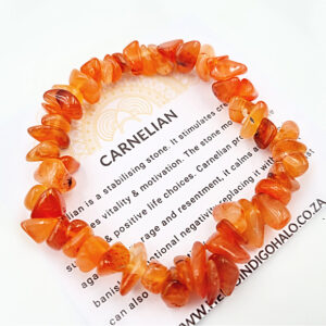 NEW bangle stone chipped carnelian