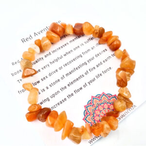 Red Aventurine Chips Bangle