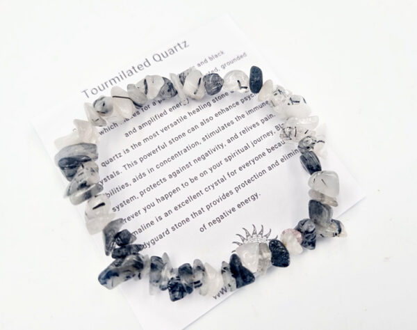 Tourmilated Quartz Chips Bangle
