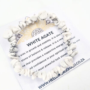 NEW bangle stone chipped white howlite
