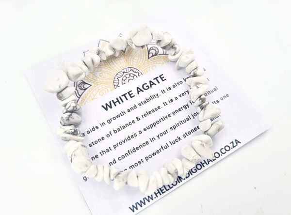 White Howlite Chips Bangle