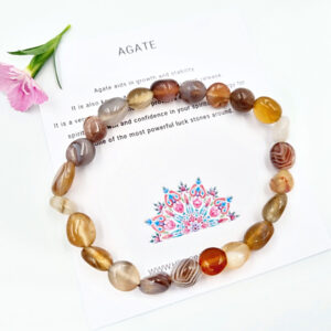 Agate Gemstone Nugget Bangle