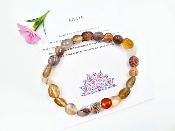 Agate Gemstone Nugget Bangle