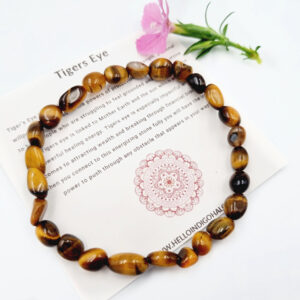 Tigers Eye Gemstone Nugget Bangle