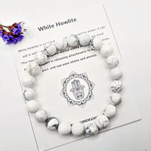 White Howlite Bangle (8mm)
