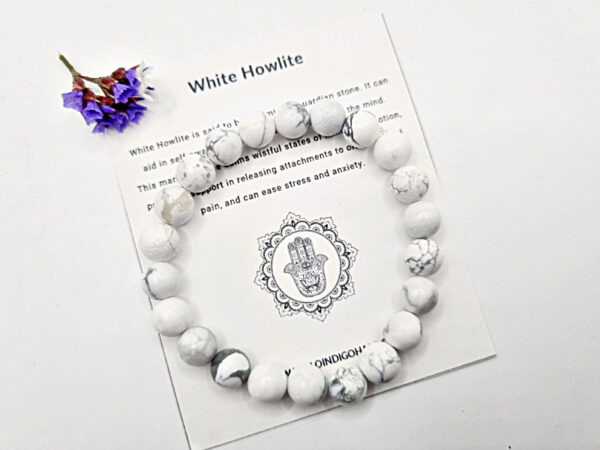 White Howlite Bangle (8mm)