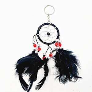 Black Dream Catcher Key Ring (7cm)