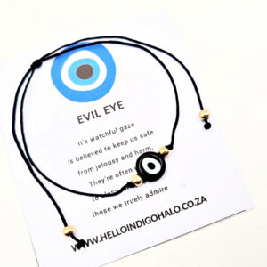 Evil Eye String Bracelet (Black)
