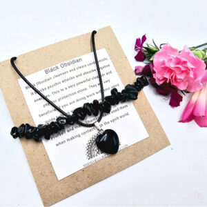 NEW black obsidian jewellery combo