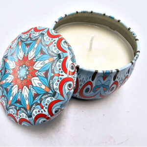 Scented Candle In A Tin (Blue Burst)
