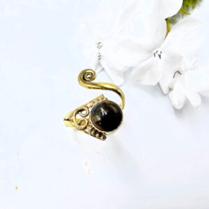 Tigers Eye Spiral Ring