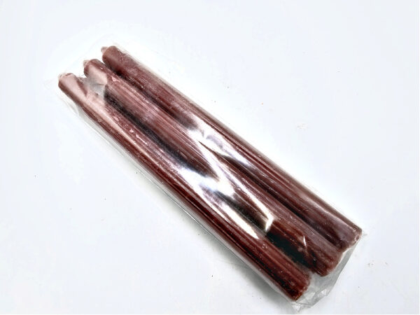 Brown Candles Solid 25cm - Pack of 6 (Grounding)