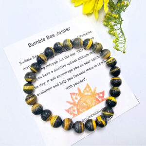 Bumble Bee Jasper Bangle (8mm)
