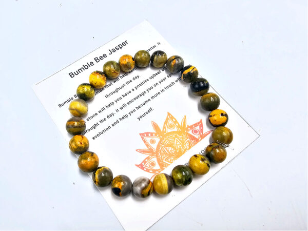 Bumble Bee Jasper Bangle (8mm)