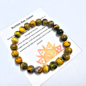 Bumble Bee Jasper Bangle (8mm)
