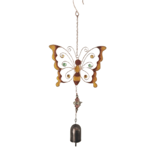 Butterfly Bell Hanging Orange (42cm)