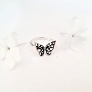 Butterfly Wings Ring (White Brass)