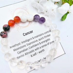 Cancer Zodiac Gemstone Bangle (22 June - 22 July)