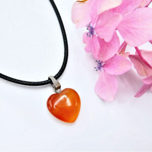 Carnelian Heart Necklace (1.5cm)